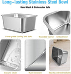 Bobbie & Laxi 10" Elevated Dog Bowl, 0.85 Gal Stainless Steel Bowl | Raised Dog Bowl for Medium Breed, Metal Dog Feeding Station for Relief Joint Pressure, Easy Clean for Indoor & Outdoor Use