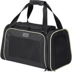 PETSFIT Pet Carrier Airline Approved with Extendable Mat, Dog Carriers for Small Dogs, TSA Approved Pet Carrier, Puppy Carrier for Small and Medium Cats Under 12 Lbs, Black | Airline Approved, Extendable Mat, TSA Approved, For Dogs & Cats Under 12 Lbs