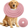 IDOMIK Dog Recovery Collar, Waterproof Soft Dog Cone After Surgery | Comfy Protective Elizabethan Collar Alternative for Dogs Cats, Adjustable Pet Neck Donut Cone Anti-Licking Wounds,Pink,3XL
