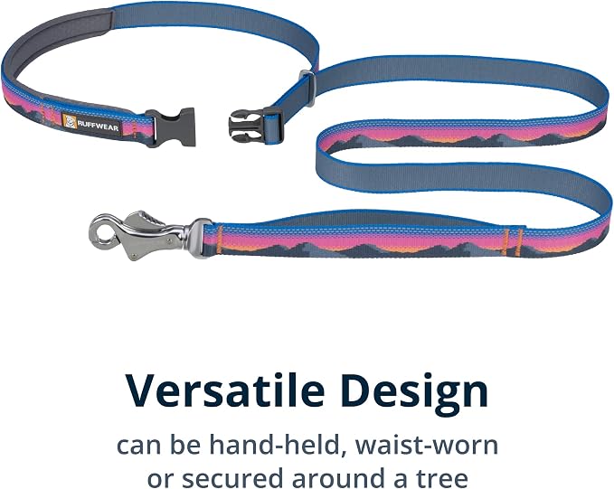 Ruffwear, Crag Dog Leash, 6 ft Reflective Everyday Lead, Swiveling Talon Clip, Padded Handle, Hands‑Free Waist‑Worn Option, Traffic Handle with Accessory Loop, Alpine Dusk