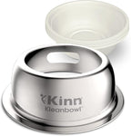 Kinn Kleanbowl Pet Bowl Stainless Steel Frame, 32 oz | Compostable Refills, Spill-Proof Stable, Disposable, Easy Cleaning, No Plastic