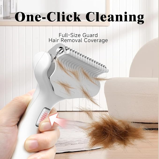 Pet Steam Brush for Dogs & Cats, 3-in-1 Shedding Grooming Tool | Self Cleaning Spray Comb with Mist, Dog Brush for Shedding, Cat Brush for Hair Removal, Long Haired Pet, Waterless Shampoo