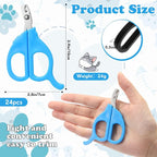 Therwen 24 Pcs Cat Nail Clipper Bulk Cat Nail Trimmer Kitten Claw Clippers Pet Nails Cutter Claw Care for Cats Kittens Bunny Puppy Rabbit Gatos Sharp (Moon-Shaped,Y2k Colors)