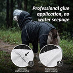 Dog Raincoat for Medium Large Dogs,rain Jacket Coat, Full Leg Coverage Waterproof Rain Suit with Detachable Hood & Tail, Reflective Strips，Labrador Retriever (Black for Boy, X-Small)
