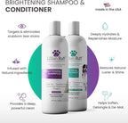 Lillian Ruff Brightening Shampoo & Oatmeal Conditioner Set for Dogs – Safe for Cats - Tear Free Coconut Scent with Aloe for Normal, Dry & Sensitive Skin