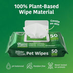 Inspire Naturals Pet Wipes for Dogs and Cats 100% Natural Plant Based with Organic Antioxidants, Dog Wipe Cleaning Deodorizing | Puppy Wipes | Dog Wipes for Paws and Butt (400ct - 8 Pack)