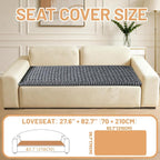 Couch Cover for Dogs Washable,Non Slip Fuzzy Durable Pet Friendly Cozy | Soft Slipcovers for 3 Cushion Sofa Cover,Plush Thick Protector Fits Mat Bed Leather & Fabric Couches (Grey 27.6"x82.7")