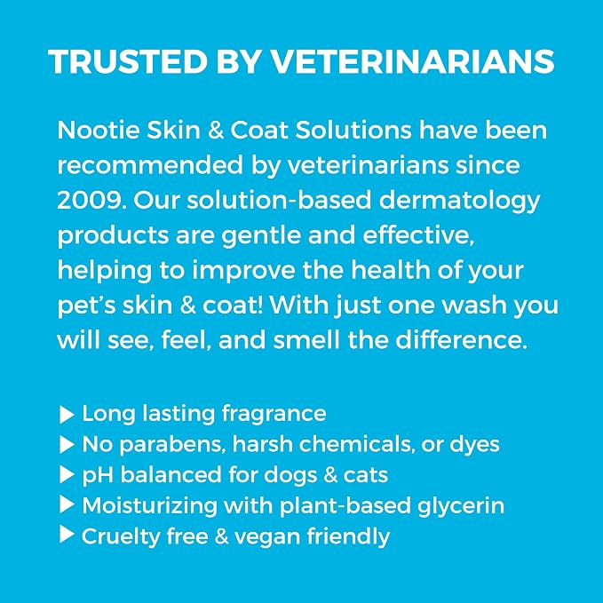 Nootie - Pet Shampoo for Sensitive Skin - Revitalizes Dry Skin & Coat - Natural Ingredients - Gentle Dog Shampoo - Cleans & Conditions