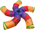 Cat Tunnel Tube for Indoor Cats Large, Upgrade with 6 PeekHole S-Shape 5 Way Collapsible Pet Play Maze Tube Toys Colorful for Cats Kitten Kitty Rabbit