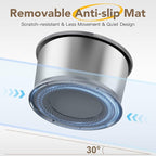 4.5L/1.2Gal Dog Water Bowl, No Spill Stainless Steel Slow Water Bowl for Medium Large Dogs, Large Capacity Splash Proof Slow Drinking Water Bowls with Anti-Slip Mat for Mess Drinkers, Gray