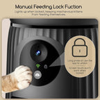 Faroro Automatic Cat Feeder with Camera, 1080P HD Video with Night Vision, 5G WiFi Automatic Dog Feeder with APP Control, 2-Way Audio, Blockage Sensor for Cats or Small Dogs, 4L (Black)