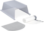 PetSafe ScoopFree Clumping Self-Cleaning Litter Box Hood and Accessory | Includes Front-Entry Privacy Hood, Anti-Tracking Litter Mat, and 25 Waste Bin Liners for Less Tracking and Mess