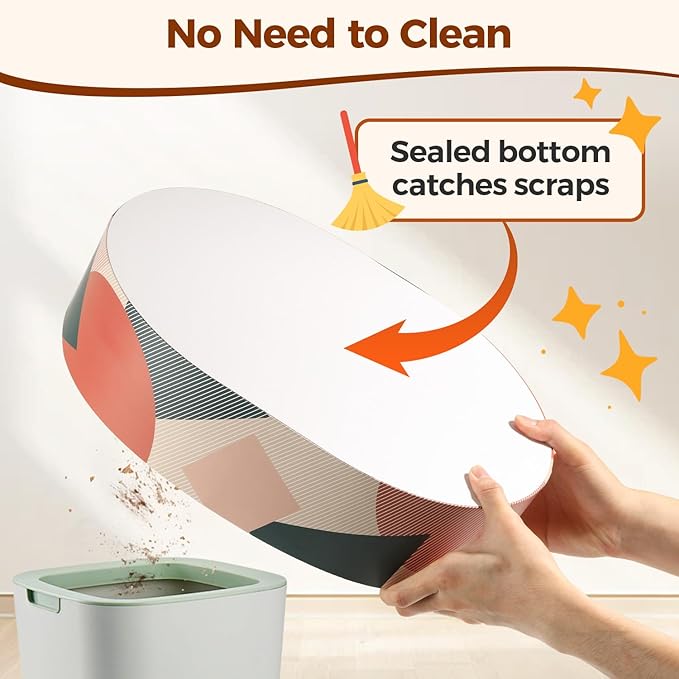 ComSaf Cat Scratcher Bed 17 x 13 in, Oval Cardboard Scratch Pad for Cats | Cat Scratching Board, Corrugated Cardboard, Shallow Bowl Shape, Furniture Protection, Indoor Cat Lounger, Claw Care