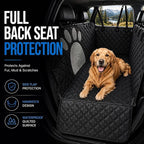Dog Car Seat Cover for Back Seat – Hammock Style Pet Seat Protector for Cars, SUVs & Trucks | Waterproof Backing, Non-Slip, Scratch-Resistant, Mesh Window, Adjustable Straps, Machine Washable