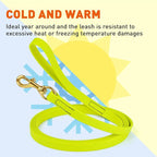Viper Biothane K9 Working Dog Leash Waterproof Lead for Tracking Training Schutzhund Odor-Proof Long Line with Solid Brass Snap for Puppy Medium and Large Dogs, 33ft Safety Yellow