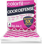 24x24x1 Air Filter (4-Pack) | Made in the USA | Color Changing | Remove Cat and Dog Odor | MERV 8 for Pet Hair Dander and Dust | 23.5"x23.5"x0.75" Exact Size