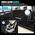 ZIMABLUE Waterproof Towel Rear Seat Cover for Cars, SUVs, Trucks & Sedans, Heavy Duty Sweat Towel Back Seat Protector for Post-Gym, Beach, Dogs & Kids, Machine Washable, Non-Slip, Black, 55" x 59"