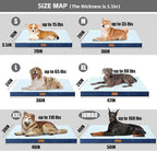 Patas Lague Orthopedic Large Dog Bed Washable Pet Crate Mat 48''X30'' Blue | Egg-Crate Foam Dog Couch For Large Sized Dogs, Waterproof Removable Cover, Soft Pet Bed With Nonskid Bottom