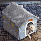 BXEBUI Dog House Indoor Memory Sponge, Foldable Dog House Kennel Bed Mat with Cushion for Small Medium Large Dogs Cats, Winter Warm Cat Nest Puppy Cave Sofa Pet Products (XL)