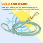 Viper Biothane K9 Working Dog Leash Waterproof Lead for Tracking Training Schutzhund Odor-Proof Long Line with Solid Brass Snap for Puppy Medium and Large Dogs, 15ft Sage Green