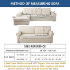 Eismodra Couch Cover,Sectional Couch Covers,Sofa Covers for 3 Cushion Couch,Anti-Slip Sofa Slipcovers for Dogs Cats Kids Loveseat Recliner L Shaped Armrest Backrest,Coffee 36''x70''(Only 1 Piece)