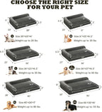 WINDRACING Orthopedic Dog Beds for Extra Large, XXLarge Dogs, Waterproof Egg Foam Dog Sofa Bed with L Bolster Sides, Washable Pet Bed with Removable Cover & Non-Slip Bottom, 46 x 30 inch, Gray