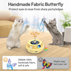 ORSDA Cat Toy, 3-in-1 Automatic Interactive Electronic Moving Ambush Feather, Fluttering Butterfly, Track Balls, USB Rechargeable Powered Smart Indoor Exercise Kicker