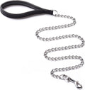 Heavy Duty Dog Chain Leash, 6 ft x 3.0 mm (25-120 lbs) | Padded Handle for Large & Medium Size Dogs