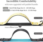 iYoShop Hands Free Dog Leash with Zipper Pouch, Dual Padded Handles and Durable Bungee for Walking, Jogging and Running Your Dog (Yellow Heart, Large)