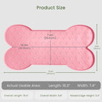 PWTAA Dog Food Mat Anti-Slip Silicone Dog Bowl Mat Thicker Pet Placemat Waterproof Cat Feeder Pad with Raised Edge Puppy Kitten Feeding Mats Suitable Small Medium-Sized Dogs Cats Eating Tray - 2PCS