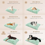 EHEYCIGA Fluffy Dog Crate Bed for Medium Dogs, Plush Faux Fur Crate Pad, Calming Anti Anxiety Medium Dog Bed, Washable Soft Warm Mat with Non-Slip Bottom, Apple Green