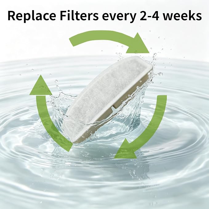 Cat Fountain Filters, 4 Pack Cat Water Fountain Filter | Replacement Compatible with Delight Paw 74oz/2.2L Automatic Pet Water Fountain