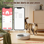 WiFi Automatic Wet Food Cat Feeder with App Control, Auto Refrigerated Wet Foods Feeder for Cats Dogs 4 Meal Timed Fresh Foods Dispenser with 2 Ice Packs for Kitty Puppy Automatic Cat Dog Food Bowl