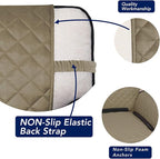 PureFit Reversible Quilted Couch Covers for Dogs Sofa Cover 4 Seater 88" | Beige/Beige, Water Resistant Couch Protector, Washable Pet Couch Cover with Non Slip and Elastic Straps For Kids