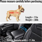 Center Console Dog Car Seat,Dog Car Seats for Small Dogs with Soft Mattress,Pet Puppy Cars Seat (Grey, Medium)