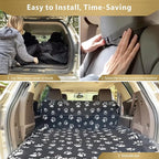Veckle SUV Cargo Liner for Dogs - Trunk Cover with Bumper Flap Protector | Water Resistant Pet Cargo Cover, Non-Slip Mat, Dog Car Seat Cover Prevents Scratches Pet Hair Mud Dirt for Full-Size SUV