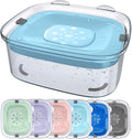 3L Dog Water Bowl No Spill, 101oz Large Spill Proof Dog Bowl Reduce Refill, Anti Splash No Mess Dispenser Dripless Slow Drinking Water Bowl for Sloppy Messy Drinkers (Sky Blue)