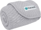 PetAmi Waterproof Dog Blanket, Leakproof Puppy Blanket, 24x32 Light Gray | For Small Medium Pets, Furniture Sofa Couch Cover Protector, Fleece Throw Indoor Cat Kitten, Reversible Washable Soft Plush