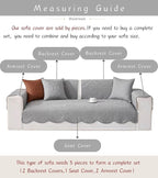 Luxury Vintage Cotton Embroidery Sofa Cover Soft Farmhouse Seat Cushion Cover Floral Quilted Sectional Couch Cover Anti-Slip Sofa Slipcovers Furniture Protector for Dogs Cats (Orange,36"x94")