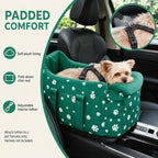 Small Dog Car Seat for Center Console, Wilderness Green | Cullaby Small Dog Car Seat for Center Console,