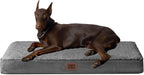 EHEYCIGA Orthopedic Dog Bed Large with Removable Washable Cover,Grey,47x29 | Egg Crate Foam Support,Durable Oxford fabric,Non-Slip Bottom,Machine Washable,Soft Waterproof Plush Pet Bed Mat For Crate