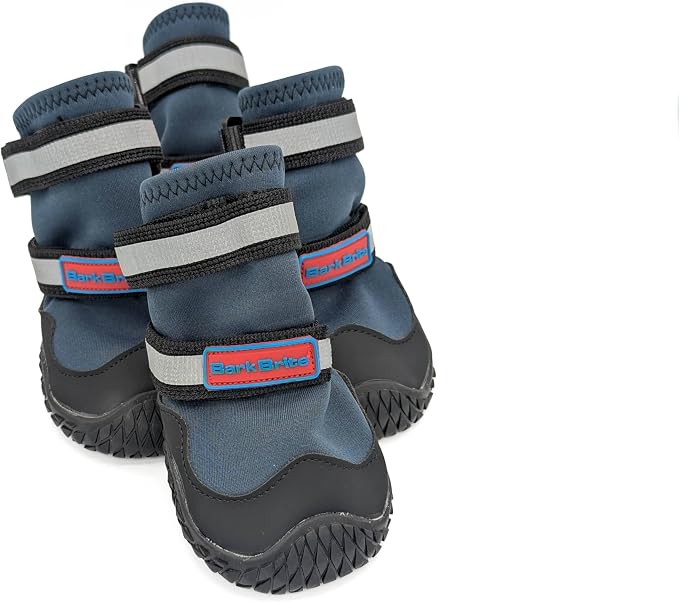 Bark Brite NEW All Terrain All Weather Neoprene Dog Shoe (Stone Blue, Medium)