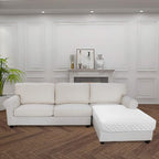 Easy-Going Sectional Couch Covers for Dogs L Shape Sofa Cover Reversible Sofa Slipcover Chaise Lounge Cover Furniture Protector Cover for Pets Dog Cat (42 x 52 inches, White/White) | Soft Sofa Slipcover For Dogs, Fits Left/Right Chaise Lounge Protector...