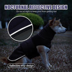 JOHNBOLIN Dog Anxiety Jacket, Dog Shirt with Turtleneck, Breathable Calming Vest, Indoor and Outdoor Separated Pet Jacket (Navy Blue, Medium)