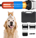 Dog Clippers for Grooming Thick Hair, 200W Pet Clipper Kit | Corded Dog Hair Trimmer with Spare Blade, 2000-6600 RPM, 10ft Cable, Low Noise, for Dogs Sheep Goats Alpacas