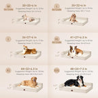 EHEYCIGA Extra Large Dog Bed Othorpedic, Memory Foam XL Dog Bed with Washable Removable Cover, Waterproof Pet Sofa Couch XLarge Size Dogs with Nonskid Bottom, 44x32x6.5, Beige