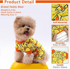 XPUDAC 4 Pack Dog Pajamas Soft Strechy Duck Pink Print Dog Clothes for Small Medium Dogs Girl Boy Cat Apparel, XS