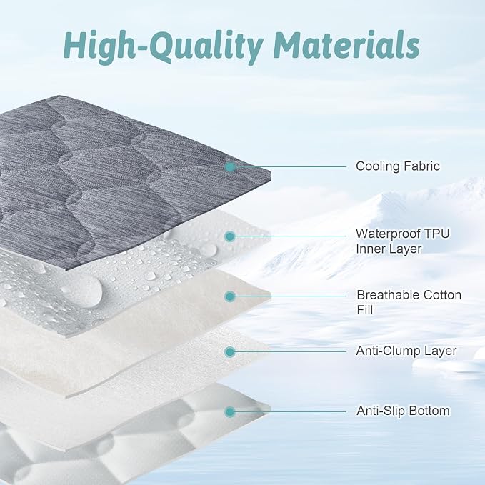 COZY KISS Cooling Couch Cover for Dog Washable, Cool Sofa Cushion Mat | Q-Max >0.4 Cool Tech, Non-Slip Pet Pad for Car Seat Protector, Liquid Pee Proof Mat for Dog, Cats, 27.5x47 Inch, Dark Grey