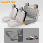 PETICON Dog Seat Covers for Tesla Model 3 & Y Back Seat with 2 Pack Door Protectors, 100% Waterproof Dog Hammock for Tesla with Mesh Window & Headrest Protection Prevents Scratches and Scuffs (Gray)
