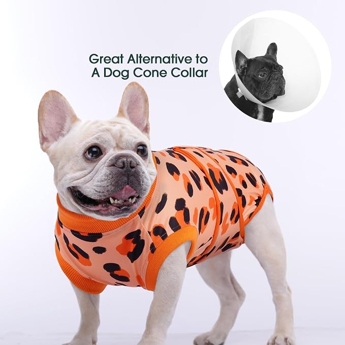 Kuoser Dog Recovery Suit After Surgery, Spay Neuter Surgical Suit for Dogs | Post Surgery Anti-Licking Dog Onesie Protects Wounds and Incisions, E-Collar & Cone Alternative Bodysuit for Female Male Dogs